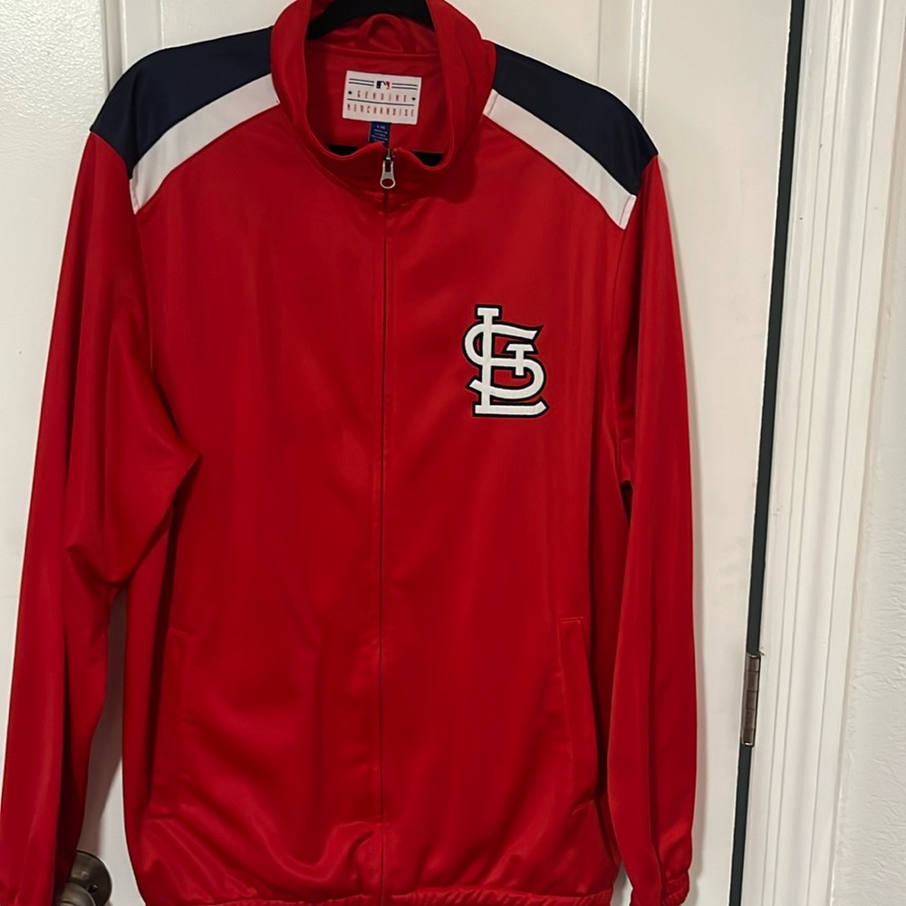 Men’s MLB St.Louis Cardinals Baseball Red/Navy Blue/White Track Jacket